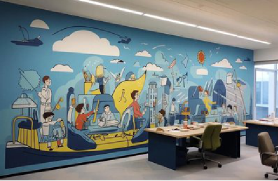 宜春办公室墙绘的特点。