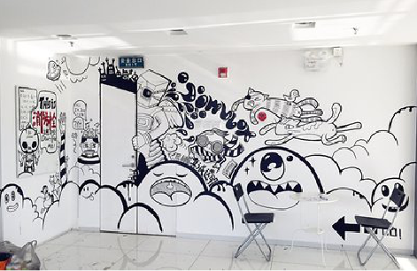 宜春手绘墙并非传统涂鸦。